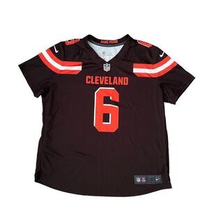 NFL Dawg Pound Cleveland #6 Mayfield Brown V-Neck Jersey size XL